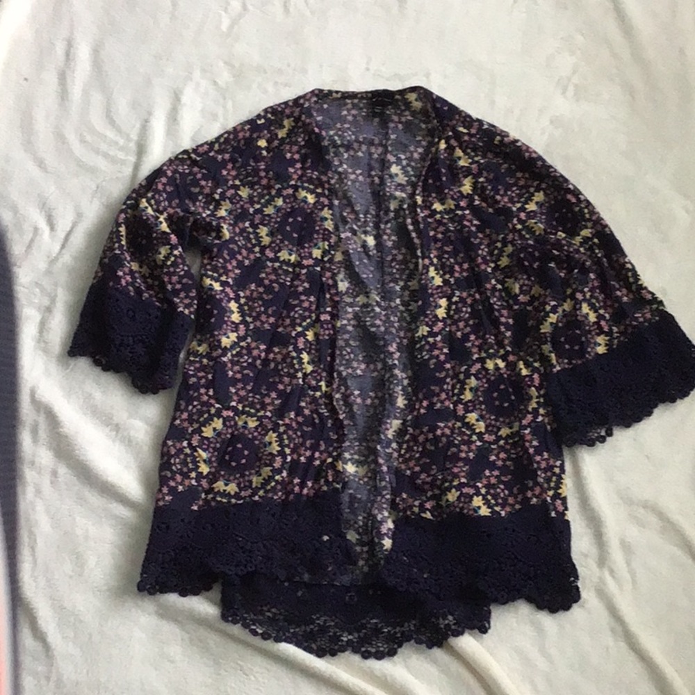 Girls floral cardigan